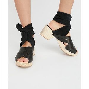 Free People Tie-Up Clogs